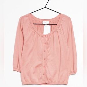 Ann Taylor Loft peach/ salmon cardigan